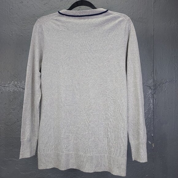 J Crew Sweater Women M Gray 100% Merino Wool Side Tie Long Sleeve Knit Tunic NEW - Picture 6 of 11